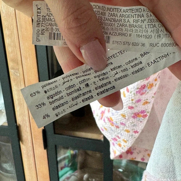 Zara Kids ruffle dress floral print textured toddler girl pastel church easter - Picture 7 of 10